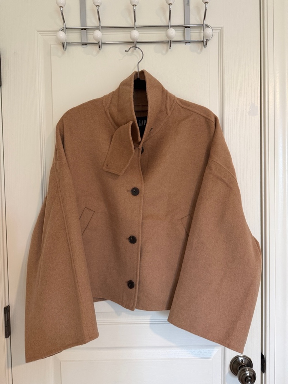 GAP Camel Wool-Blend Swing Jacket
